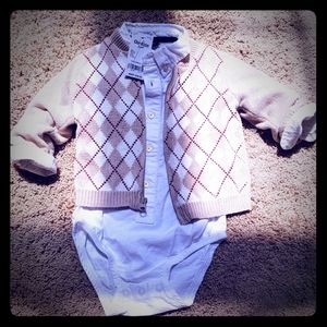 NWT Oshkosh button down & sweater
